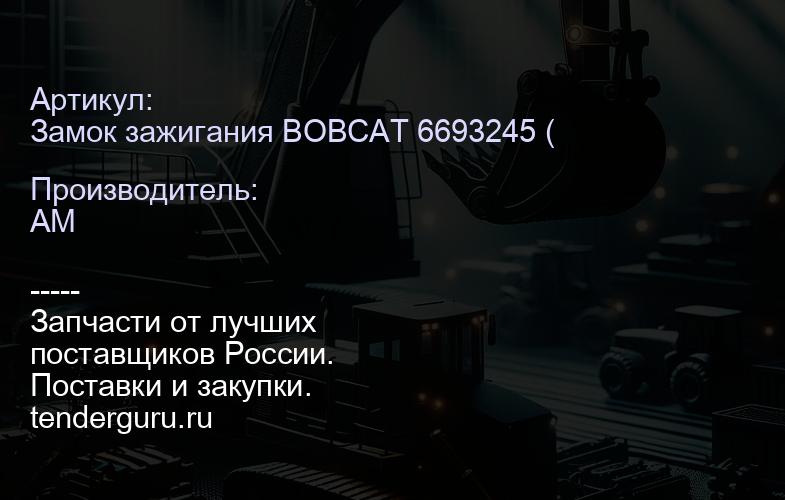 Замок зажигания 6693245 (ключ в комплекте) 6693245 | купить запчасти
